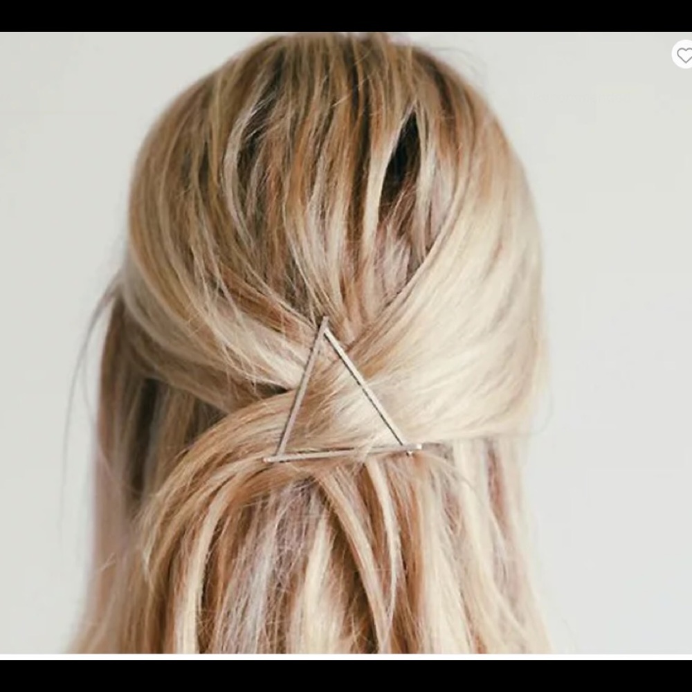 3 for $15 golden/ silver color triangle hair clip!